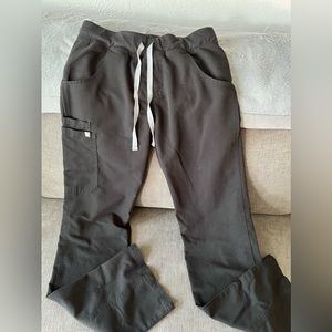 XS figs black tall scrub pants